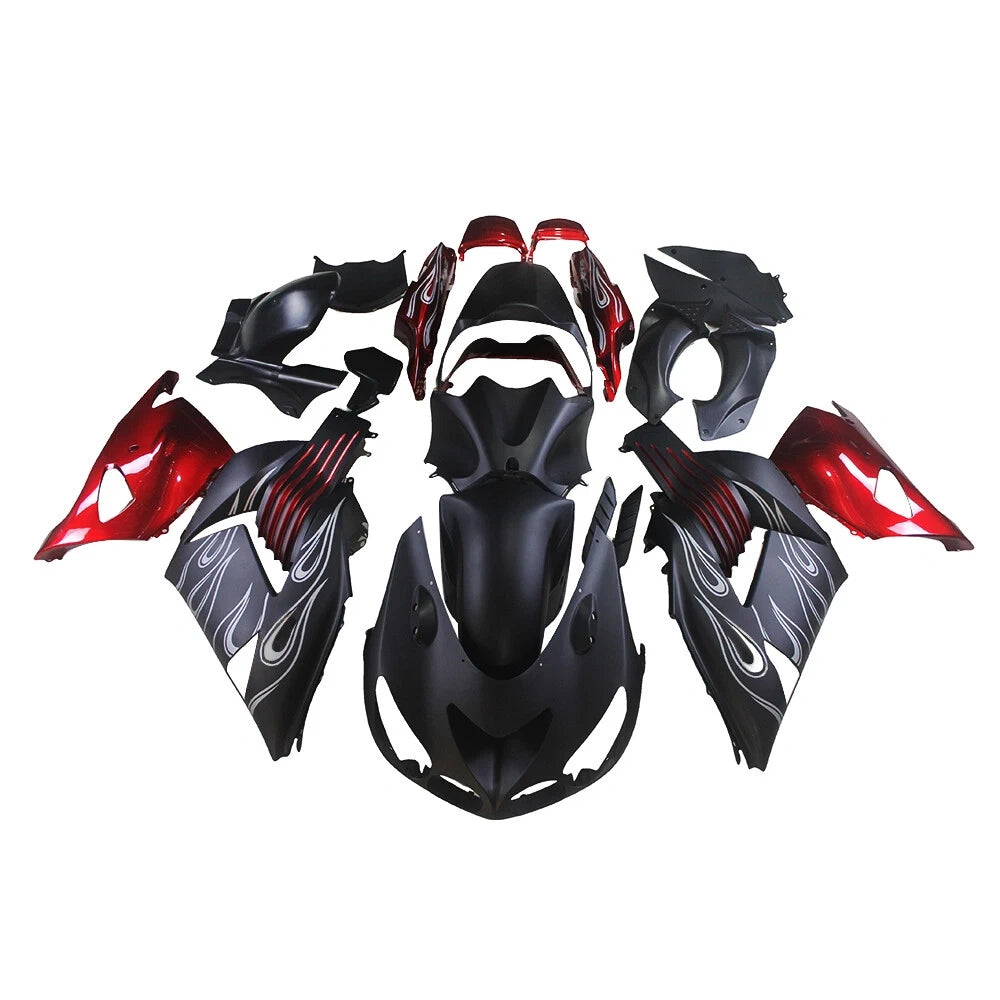 Black Red  Fairing Kit For Kawasaki ZX-14R/ZZ-R1400 2006-2011