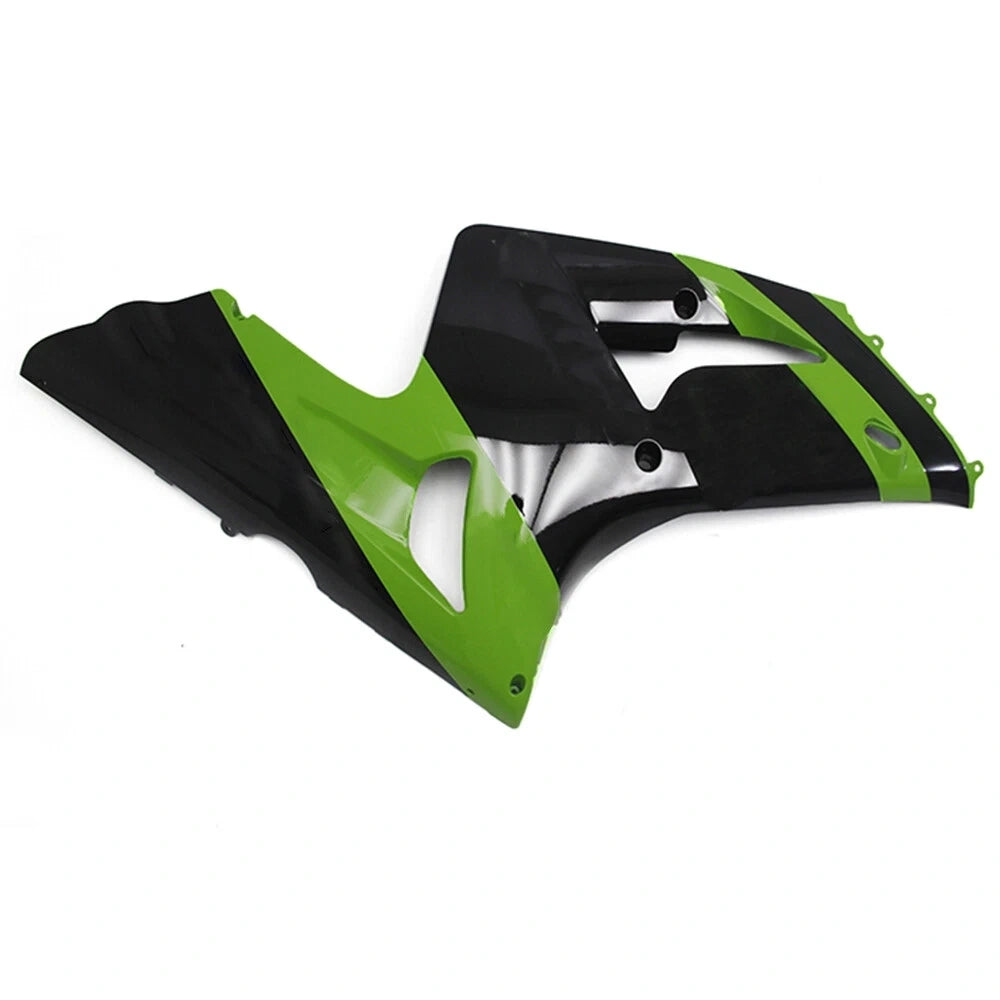 Black Green Side Fairing For Kawasaki ZX-6R 2003-2004
