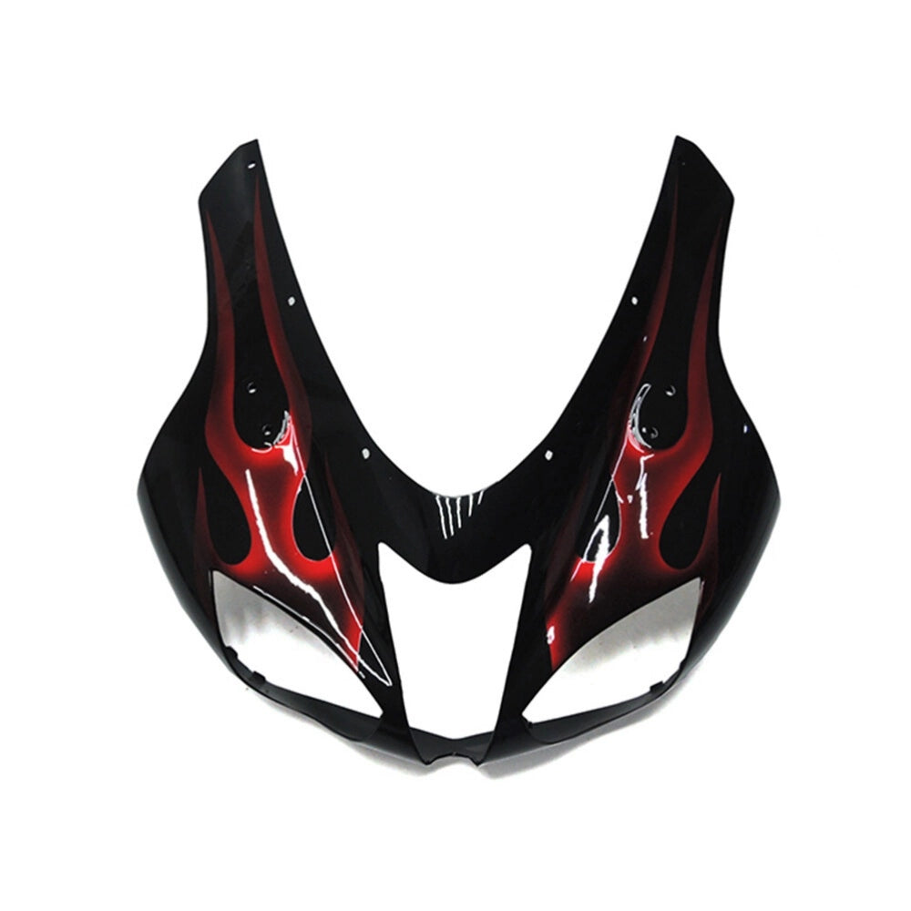 Black and Red Flame Front Fairing For Kawasaki ZX-6R 2007-2008