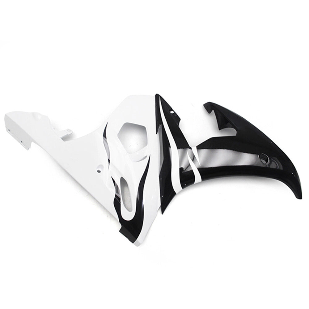 Black and White Side Fairing For Yamaha YZF-600 R6 2003-2004 - Image 2