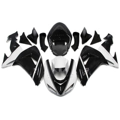 Black and White Fairing Kit For Kawasaki ZX-10R 2006-2007