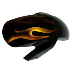 Orange and Black Flame Front Fender For Kawasaki ER6F/Ninja650R 2006-2008 