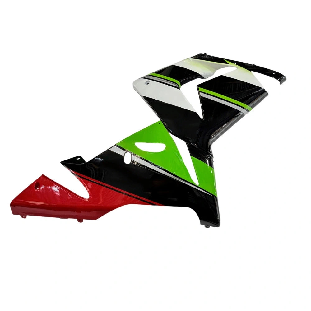 Black White and Green Side Fairing For Kawasaki ZX-10R 2004-2005 - Image 1