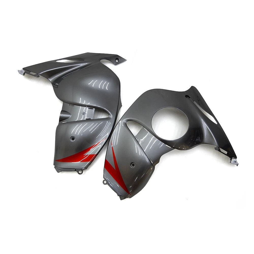 Silver Red Tank Cover and Side Fairing For Suzuki GSXR1300 Hayabusa 2008-2020