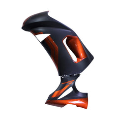 Orange and Matte Black Side Fairing For Kawasaki ER6F/Ninja650R 2006-2008  - Image 2