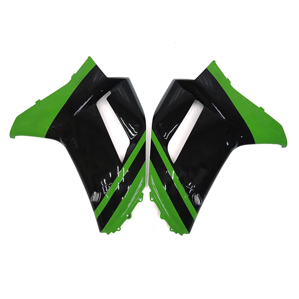 Black Green Side Fairing For Kawasaki ZX-6R 2007-2008 - Image 1