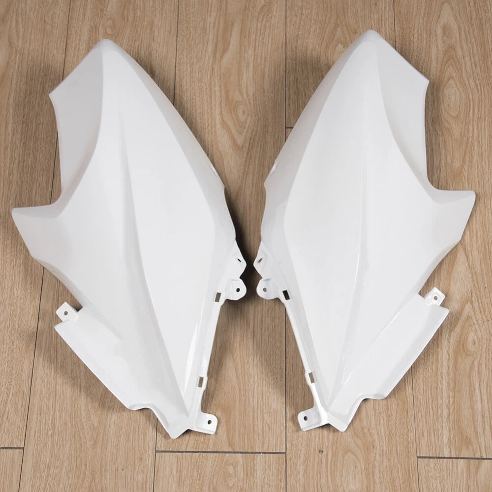 Black and White Side Tank Covers For Kawasaki VERSYS 650 2015-2020