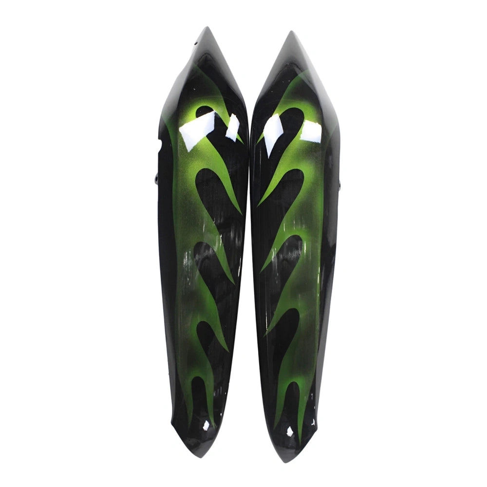Black and Green Flame Fairing Accessories For Kawasaki ER6F/Ninja650R 2006-2008 