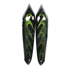 Black and Green Flame Fairing Accessories For Kawasaki ER6F/Ninja650R 2006-2008 