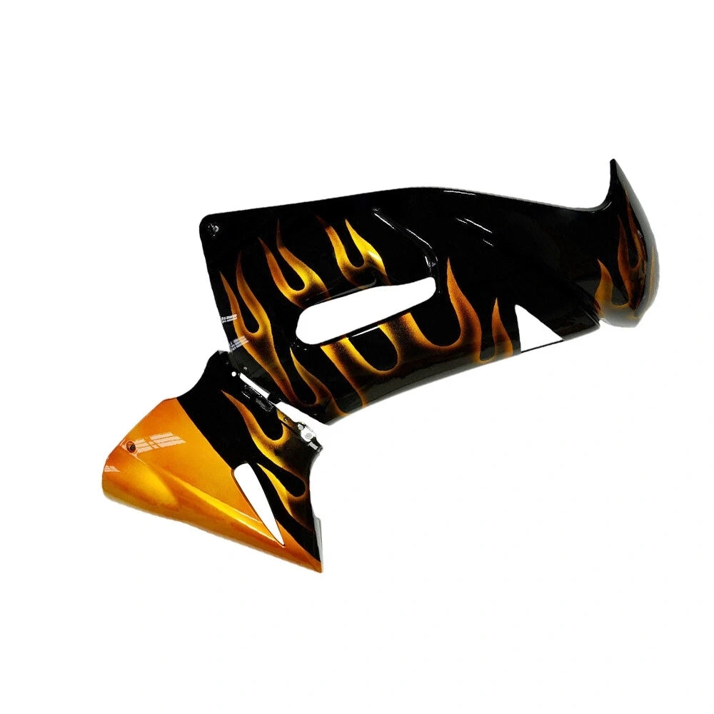 Orange and Black Flame Side Fairing For Kawasaki ER6F/Ninja650R 2006-2008  - Image 1
