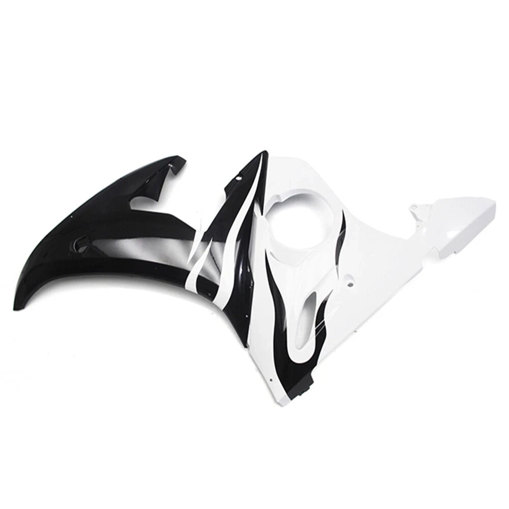 Black and White Side Fairing For Yamaha YZF-600 R6 2003-2004 - Image 1
