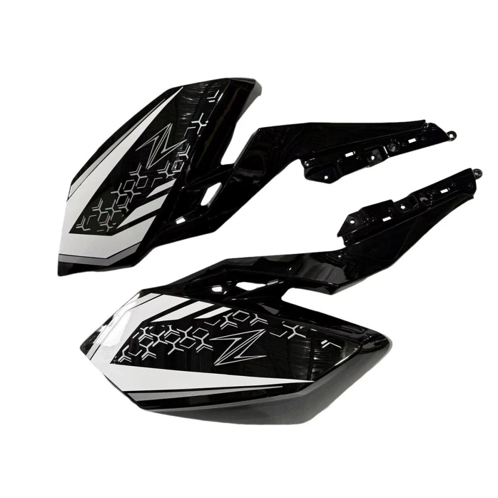 Black and White Side Fairing For Kawasaki Z400 2018-2020