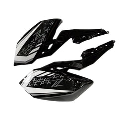 Black and White Side Fairing For Kawasaki Z400 2018-2020