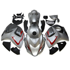 Silver Red Fairing Kit For Suzuki GSXR1300 Hayabusa 2008-2020