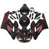 Black Red Flame Fairing Kit For Honda CBR1000RR 2004-2005