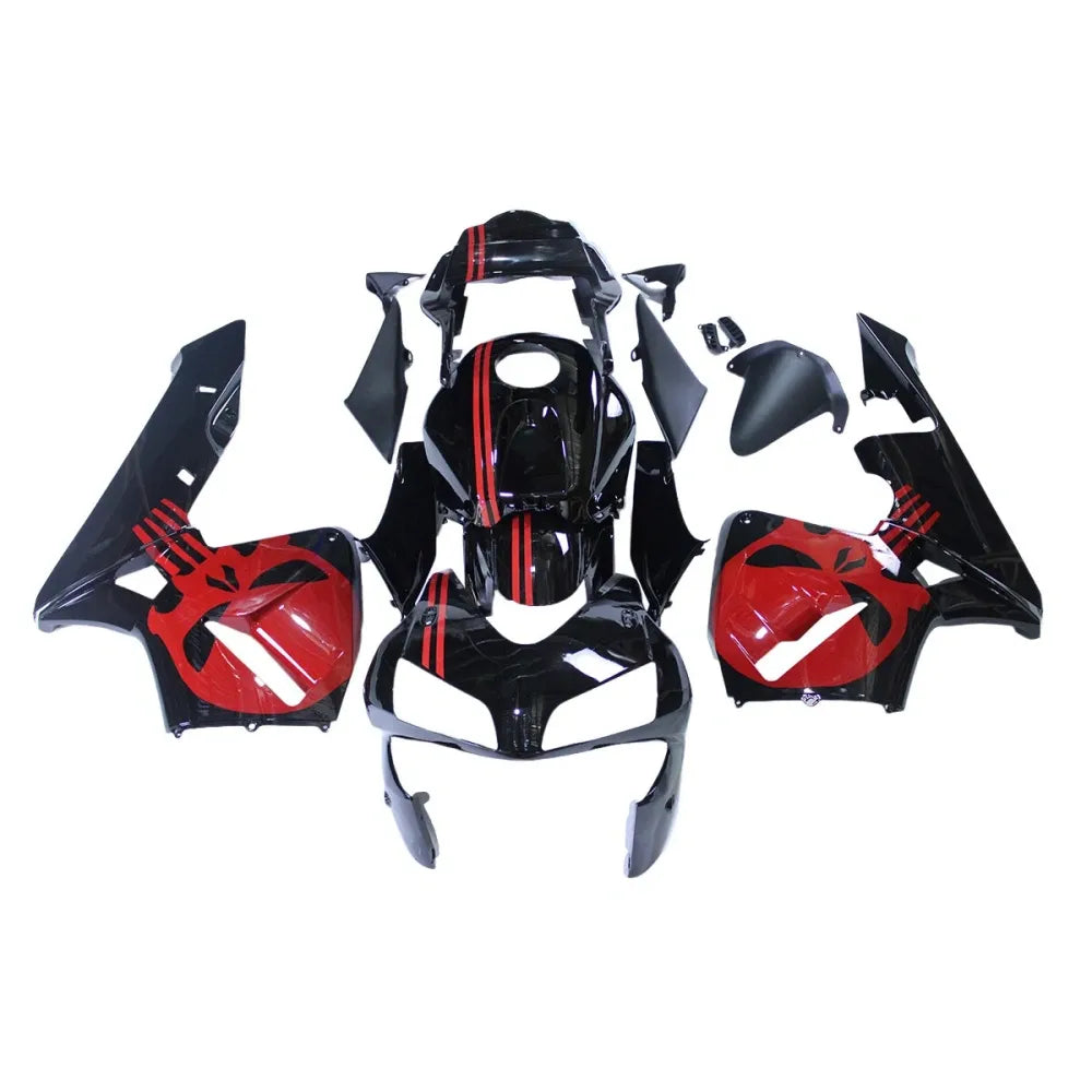 Black Red Fairing Kit For Honda CBR600RR F5 2003-2004