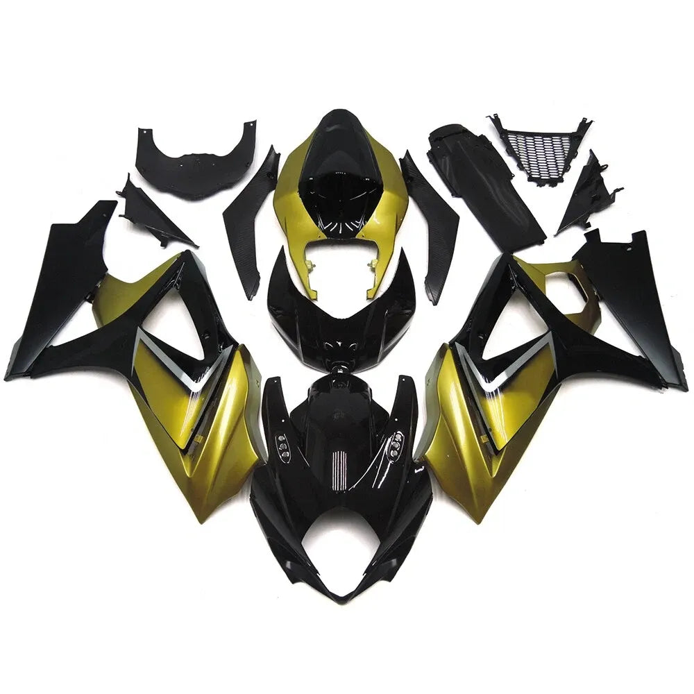 Gold Black Fairing Kit For Suzuki GSXR1000 K7 2007-2008