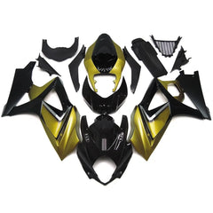 Gold Black Fairing Kit For Suzuki GSXR1000 K7 2007-2008