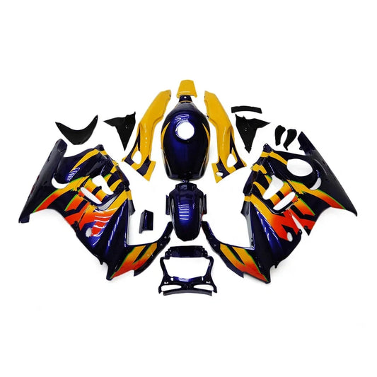 Blue and Yellow Fairing Kit For Honda CBR600F3 1997-1998