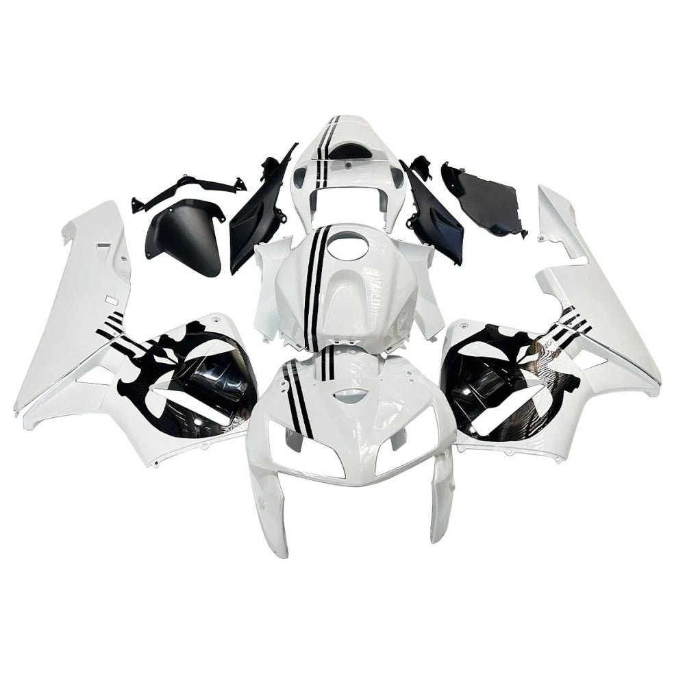 Black and White Fairing Kit For Honda CBR600RR F5 2005-2006