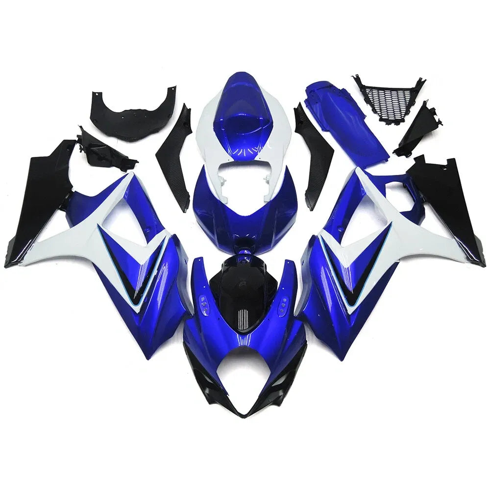 Blue and White Fairing Kit For Suzuki GSXR1000 K7 2007-2008