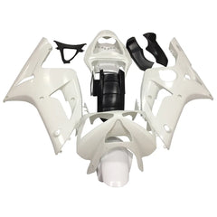 Kawasaki ZX-6R / 636 2003-2004 Plain White tail section fairing rear view