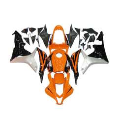 Honda CBR600RR 2007-2008 Orange, Black and Silver Factory-Style full fairing kit set view