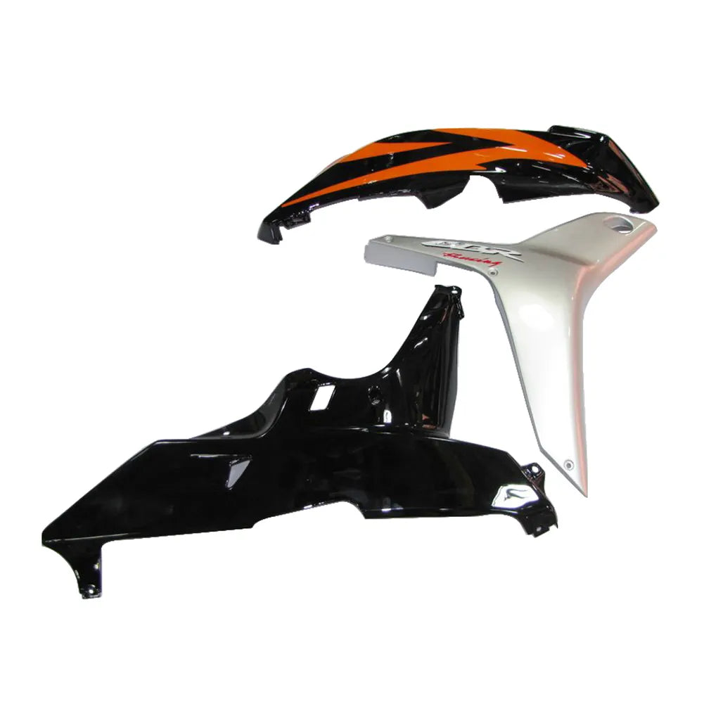 Honda CBR600RR 2007-2008 Orange, Black and Silver Factory-Style tail section fairing detail view 2