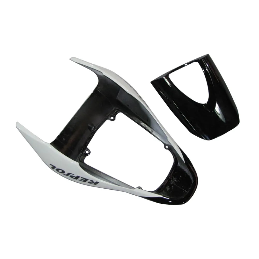 Honda CBR600RR 2007-2008 White and Black Repsol tail section fairing detail view 2
