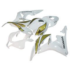 Honda CBR600RR 2007-2008 Pearl White and Gold fairing kit front view
