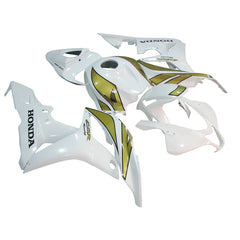 Honda CBR600RR 2007-2008 Pearl White and Gold fairing kit left side view