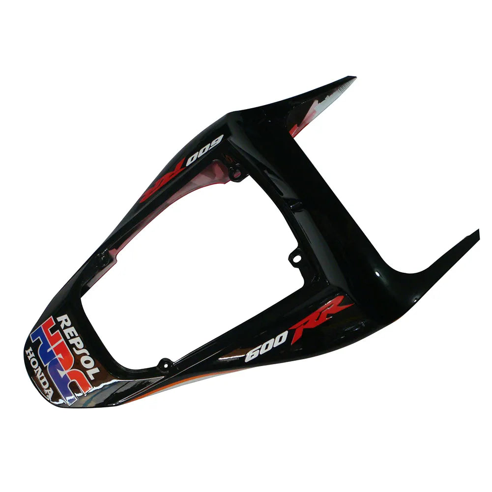 Honda CBR600RR 2007-2008 Red and Orange Classic Repsol fairing kit left side view