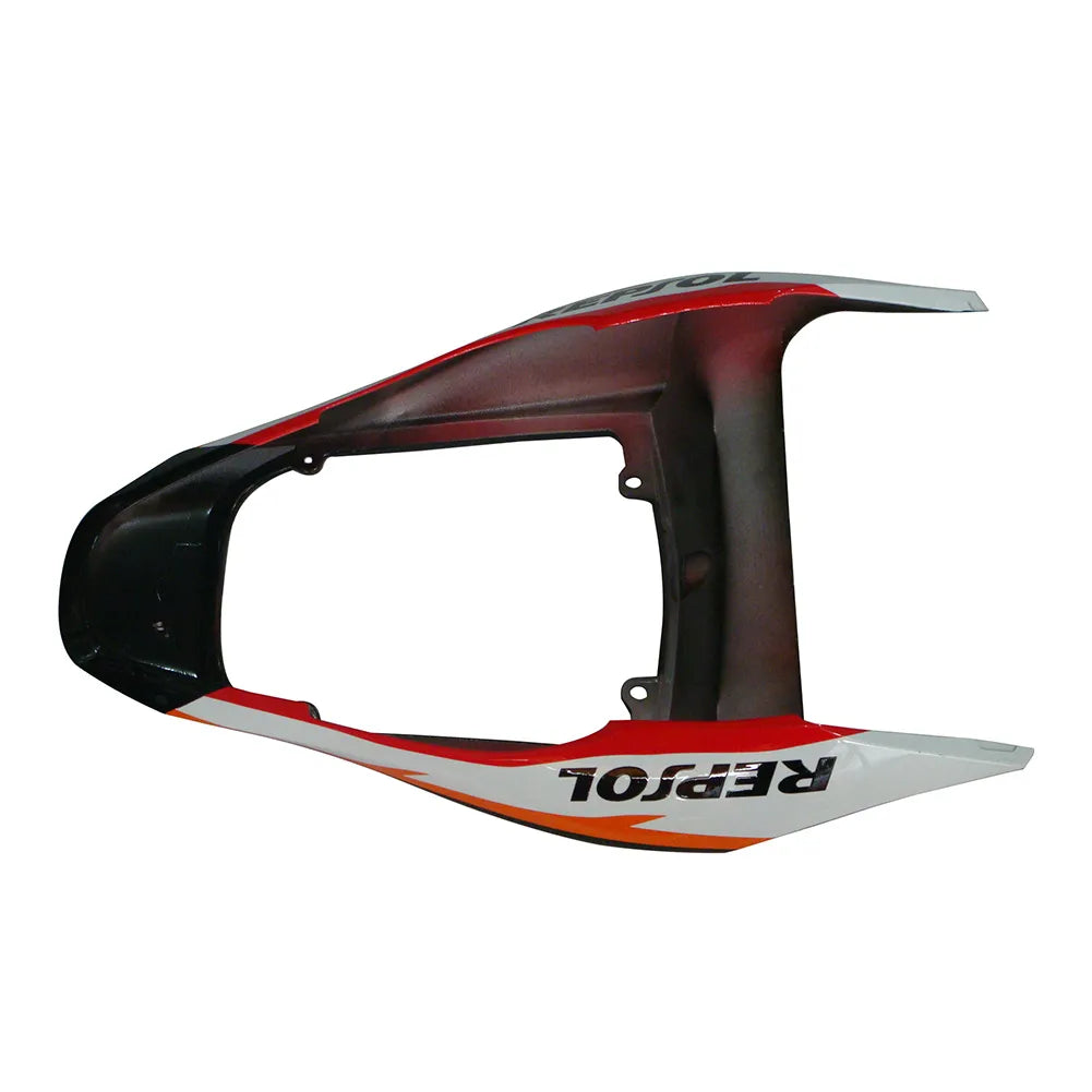 Honda CBR600RR 2007-2008 Red and Orange Classic Repsol tail section fairing rear view