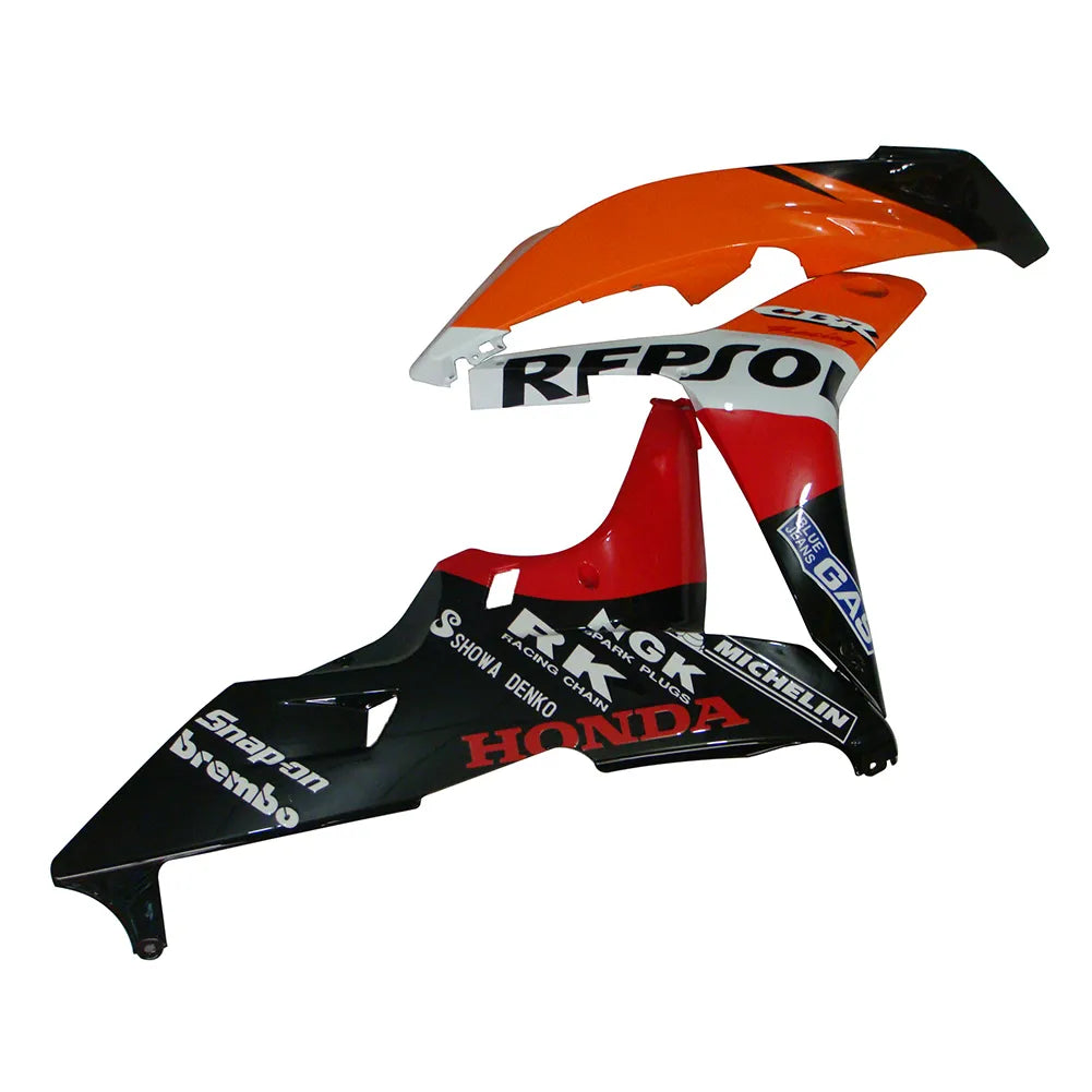 Honda CBR600RR 2007-2008 Red and Orange Classic Repsol tail section fairing detail view 1