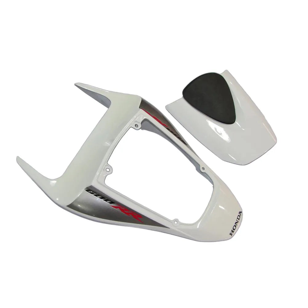 Honda CBR600RR 2007-2008 Black, White and Silver tail section fairing detail view 4