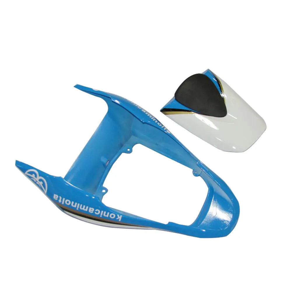 Honda CBR600RR 2007-2008 White Blue Konica Minolta tail section fairing detail view 5