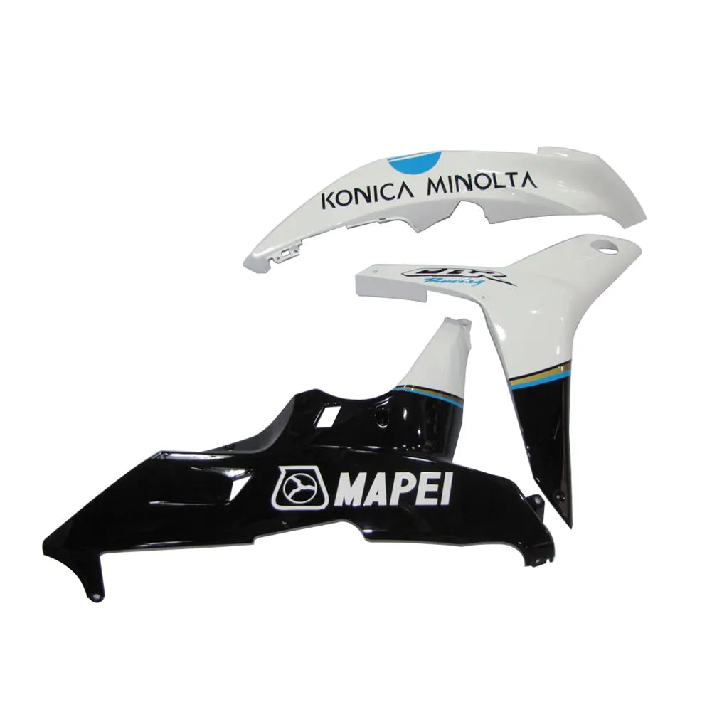 Honda CBR600RR 2007-2008 White Blue Konica Minolta fairing kit left side view