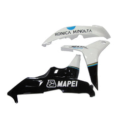 Honda CBR600RR 2007-2008 White Blue Konica Minolta fairing kit left side view