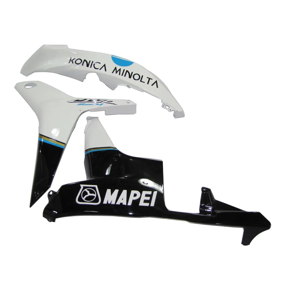 Honda CBR600RR 2007-2008 White Blue Konica Minolta tail section fairing rear view