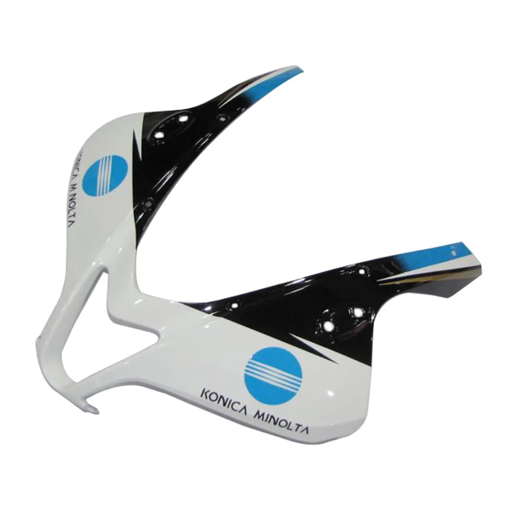 Honda CBR600RR 2007-2008 White Blue Konica Minolta tail section fairing side view