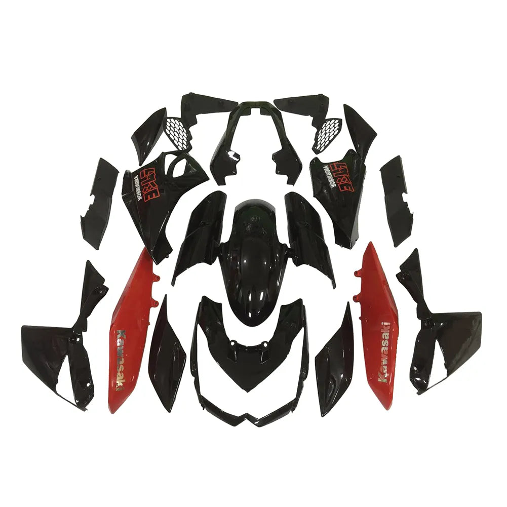 Kawasaki Z1000 2010-2013 Red and Black full fairing kit set view