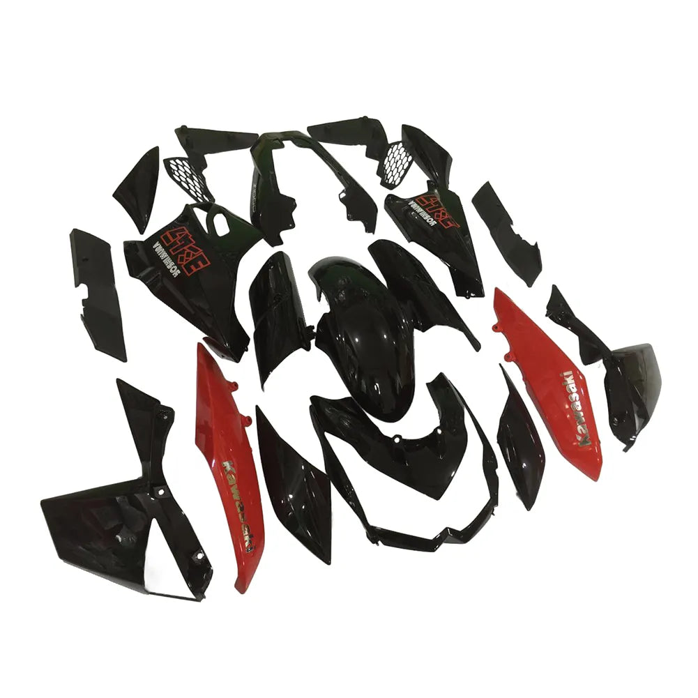Kawasaki Z1000 2010-2013 Red and Black fairing kit left side view