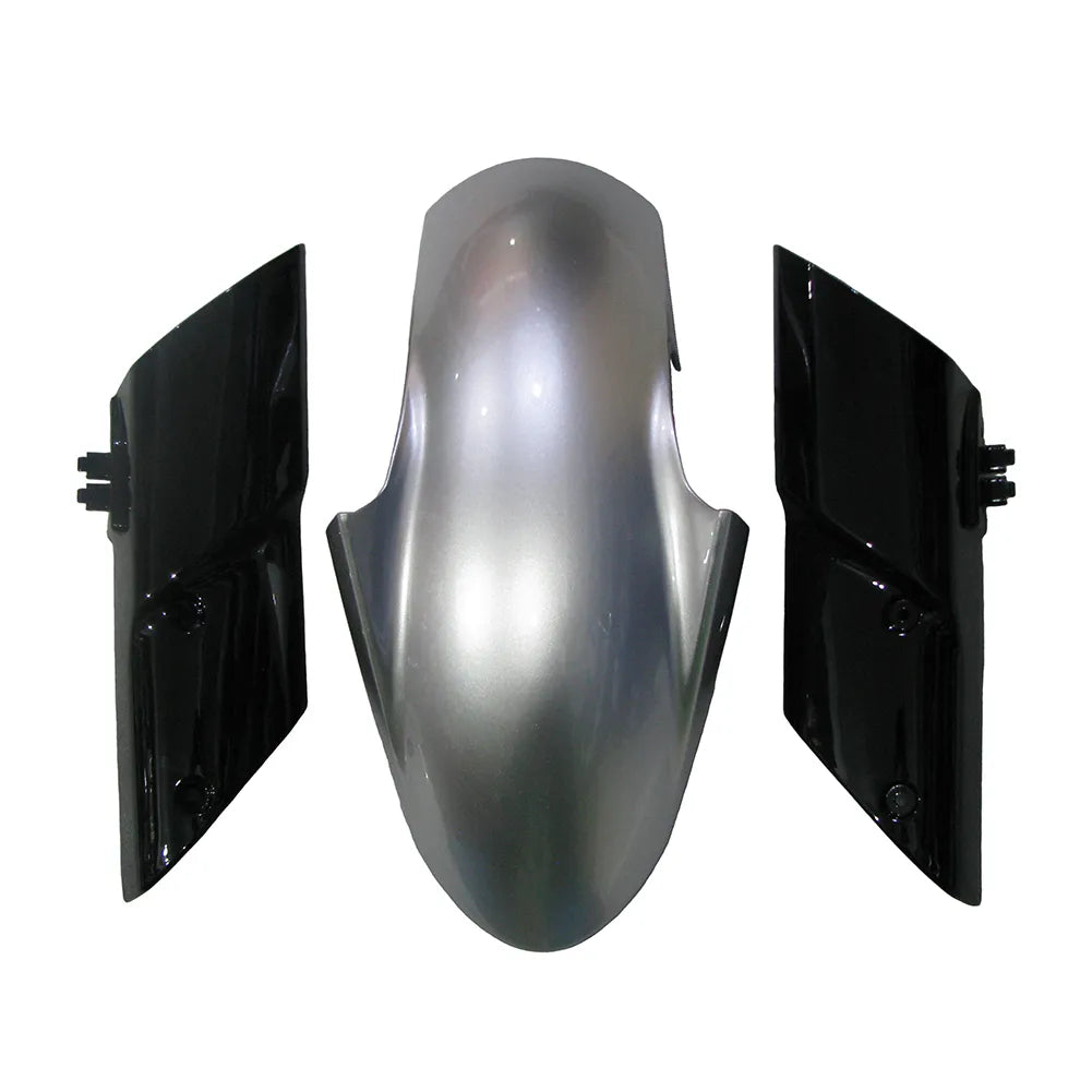 Kawasaki Z1000 2010-2013 Silver and Black fairing kit front view