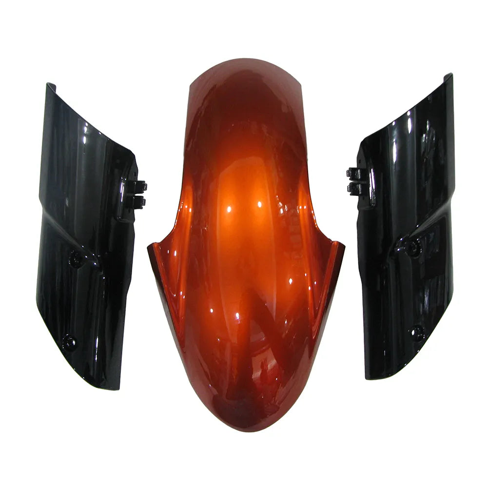 Kawasaki Z1000 2010-2013 Orange and Black fairing kit front view