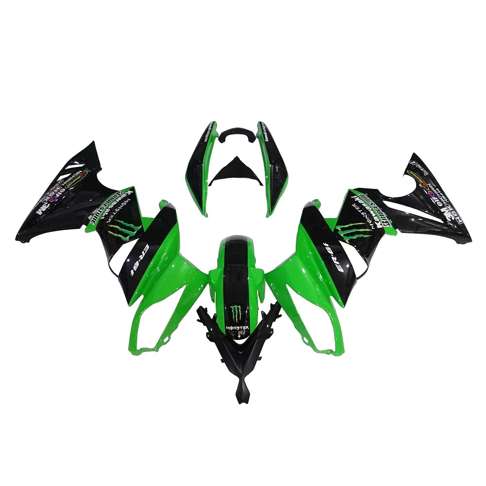 Kawasaki Ninja 650R / ER-6F 2009-2011 Monster Green Edition full fairing kit set view