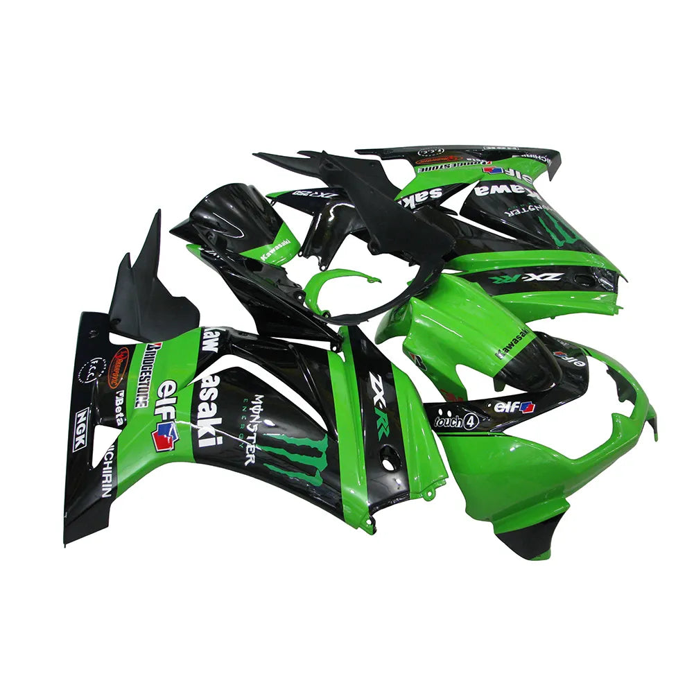 Kawasaki EX250 / Ninja 250 2008-2012 Green Monster Edition fairing kit left side view