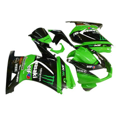 Kawasaki EX250 / Ninja 250 2008-2012 Green Monster Edition tail section fairing side view