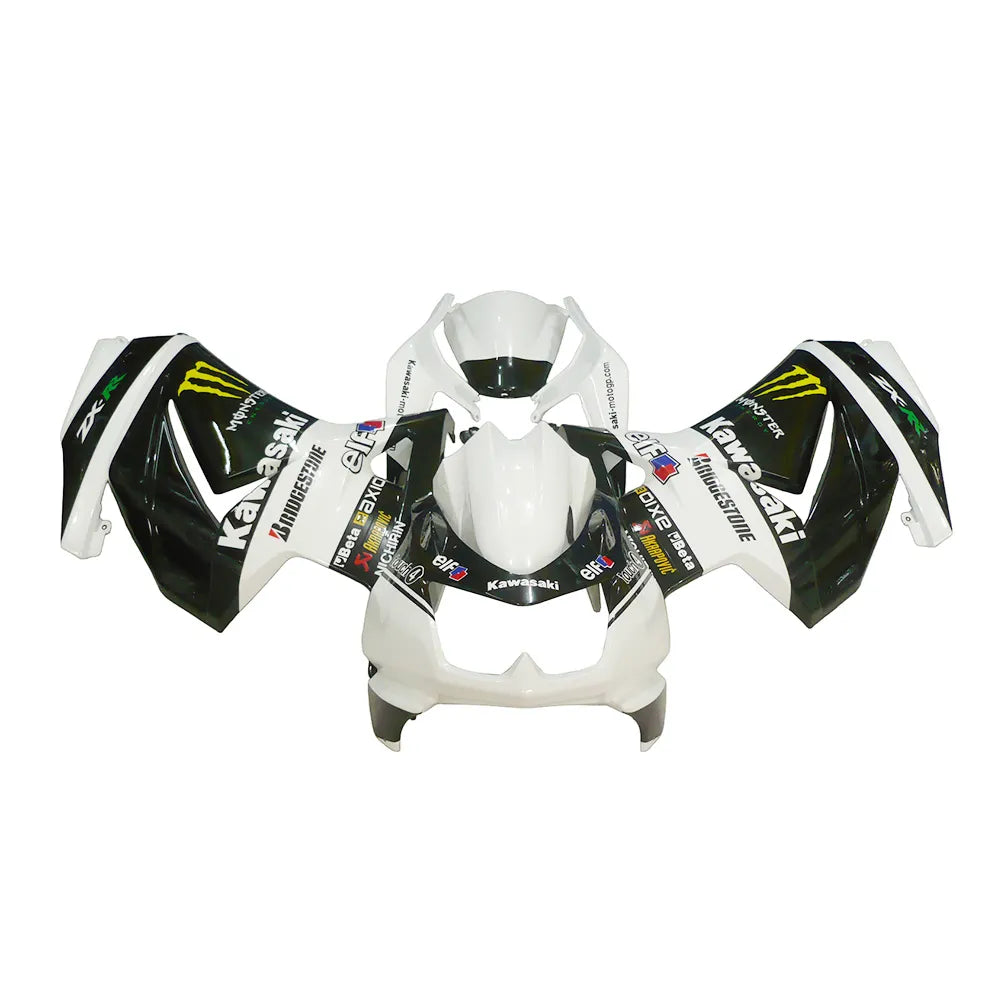 Kawasaki EX250 / Ninja 250 2008-2012 White Monster Edition full fairing kit set view