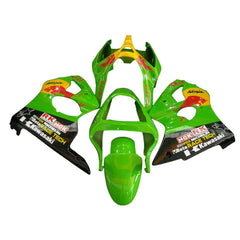 Kawasaki ZX-6R / 636 2000-2002 Green Bull Edition full fairing kit set view