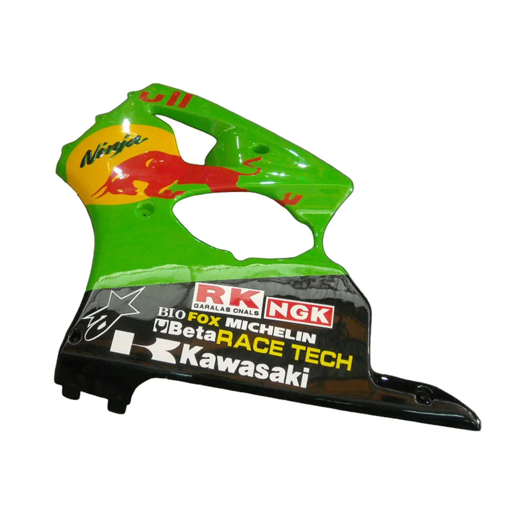 Kawasaki ZX-6R / 636 2000-2002 Green Bull Edition fairing kit left side view